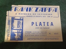 Biglietto Frank Zappa & Mothers of invention - Palazzo Sport Roma - 31/08/1973