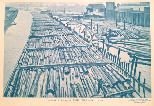 Logging timber raft canada - logging,