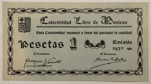 Pesetas 1937 colectividad - 1,