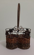 Portabottiglie in vimini e