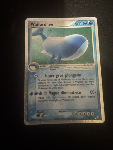 Carte pokémon wailord ex - carte,