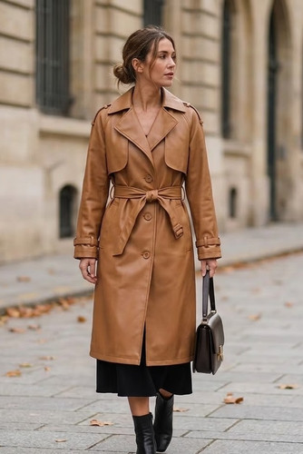 Trench donna vera pelle