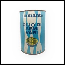 1970ca * Latta Olio Alimentare in Latta "Belloli, Olio di Semi Vari Diamante - 5