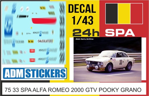 Decal 43 24h spa 1975 - ,