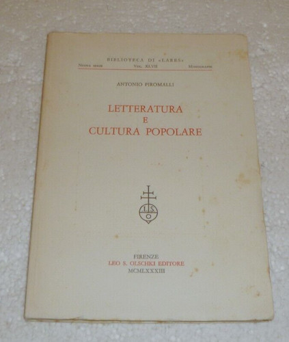 Letteratura cultura popolare - letteratura, e