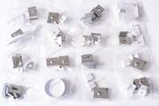 SET 2 CLIP FISSAGGIO + 2 TAPPI AGGIUNTIVI PER PROFILI ALLUMINIO ACCESSORI GANCI