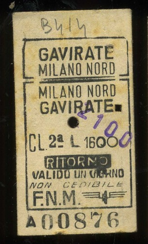 Biglietto treno ferrovia nord - biglietto,