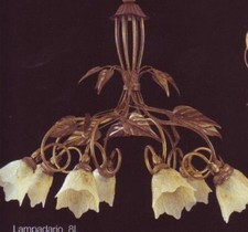 LAMPADARIO IN FERRO BATTUTO 8