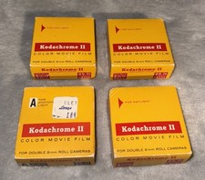 4 pellicole Kodachrome II vintage nuove vecchio stock Super 8 KR459 scadenza 25' 1967