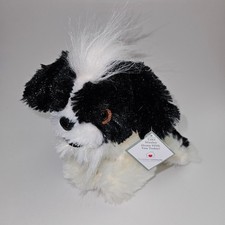 Peluche cane bianco nero 7,5"