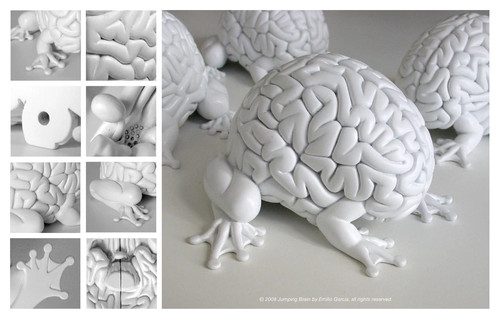 Jumping brain frog bianco - jumping,