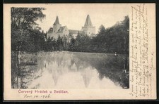 Sedlcany, Cerveny Hrádek, cartolina 1906 