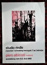 Manifesto PIERO ALBIZZATI mailand. Studio Rindle - München. Ausstellung vom 1969