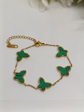 Bracciale Acciaio Al Titanio Placcato Oro 18K Idea Regalo