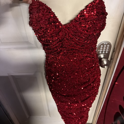 Abito vestito rosso - abito,