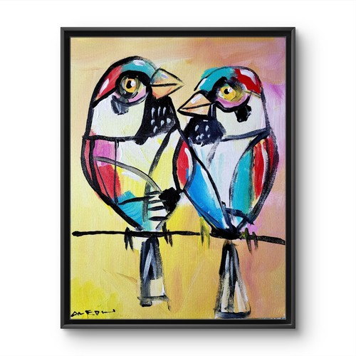 Quadro originale uccellino