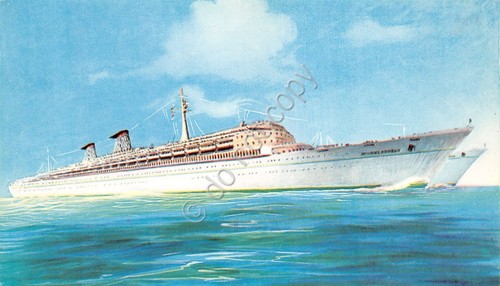 Cartolina nave raffaello - cartolina, t/n