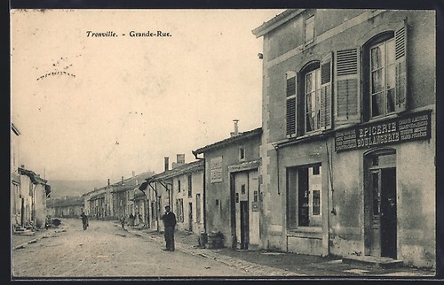 Cpa tronville grande rue - cpa, 1909