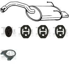 Silenziatore terminale BOSAL per FIAT 500 Hatchback, Cabrio 1.4, 74 KW 10/07 -,