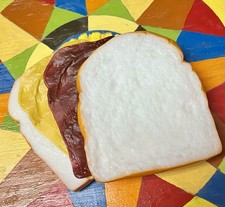 Gioco finto cibo finto BURRO DI ARACHIDI GELATINA SANDWICH PB&J Prop palco display scherzo