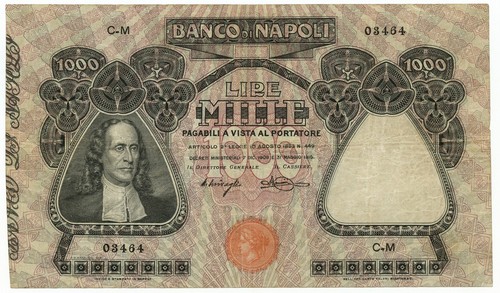 1000 lire banco napoli - 1000,