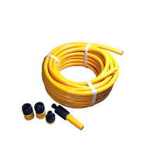 Tubo per acqua da Giardino Retinato Completo di Attacchi Pompa Irrigazione 15 Mt