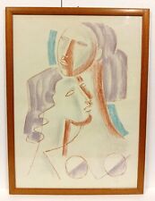 MARIO TOZZI litografia PA in cornice anni '70 "due figure" femminili 70x50