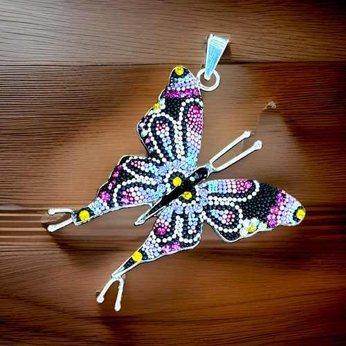 Ciondolo farfalla strass