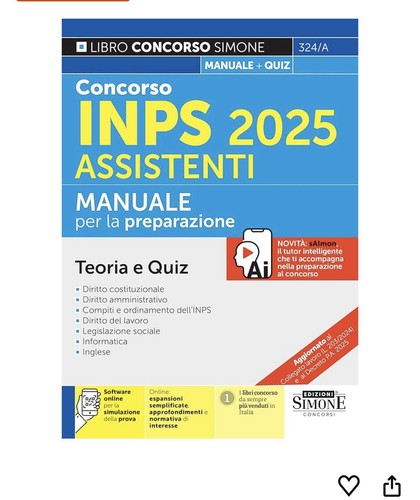 Libro concorso simone - libro, inps