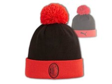 Puma AC Milan Ess Pompom Beanie Lavorato a Maglia Con Bommel Acm Berretto Osfa
