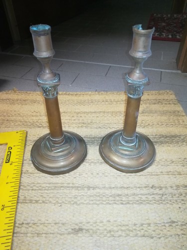 Coppia antichi candelabri - coppia,