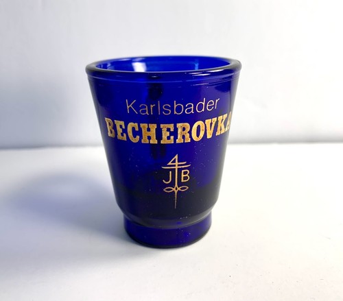 Bicchiere vintage blu - , cobalto
