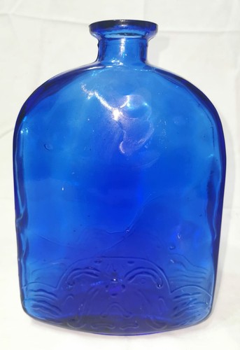Vaso vetro blu cobalto con - vaso,