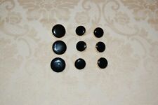 Set bottoni giacca da uomo, 3 grandi e 6 piccoli; Blu e oro, Usati