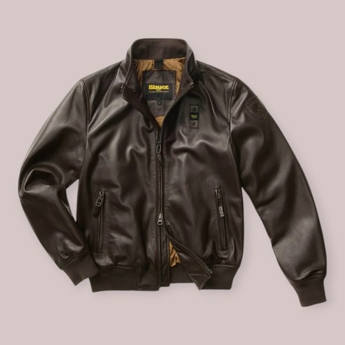 Blauer bomber uomo pelle - in,