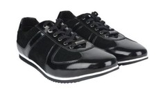 Versace Collection scarpe da ginnastica/sneakers finiture in camoscio e vernice taglia 40EU/6UK