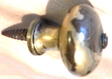 ANTICO POMOLO BRONZO CON TRACCE DI DORATURA,GAMBO IN FERRO A VITE FATTA A MANO 