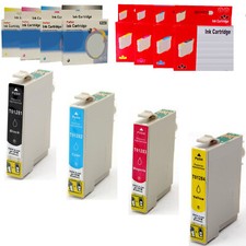 EPSON T1281-T1284 KIT 4 10 20 30 CARTUCCE COMPATIBILI NO OEM BK C M Y 14 ml