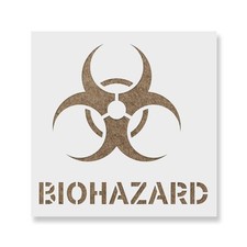 Biohazard Symbol Stencil - Pittura Aerografo Artigianale Parete Mylar Riutilizzabile