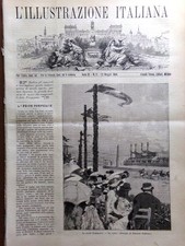 L'Illustrazione Italiana 25 Maggio 1884 Villoresi Le Feste Pompeiane Castellazzo