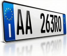1 Targa auto decorativa nera