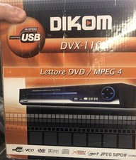 LETTORE DVD DIKOM DVX-110N MPEG-4/DVD PLAYER With USB Pari Al Nuovo
