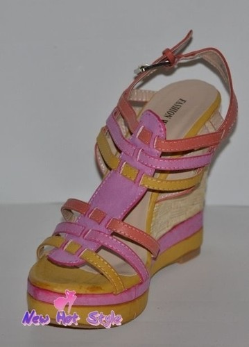 Zeppe multicolor giallo - zeppe, rosa