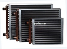 Scambiatore di Calore Acqua-Aria Bobina Alettata, 1" Attacchi Sudore Radiatore Acqua Calda