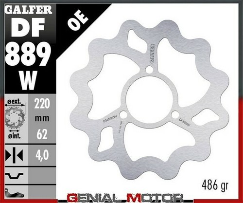 Galfer rear brake - disc, wave