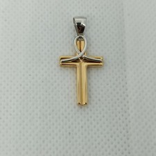 Croce uomo donna oro rosa