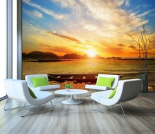 Carta da parati 3D Beach Boat