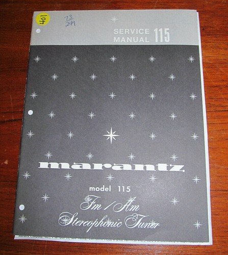 Marantz 115 manuale - marantz,