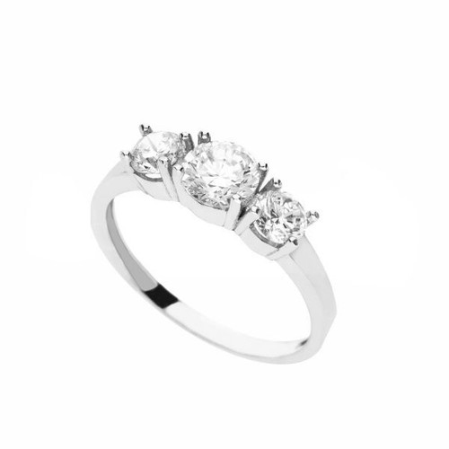 Anello trilogy oro bianco - trilogy, in