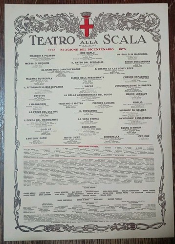 Locandina teatro alla scala - locandina,